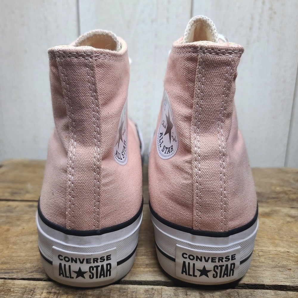 Converse Chuck Taylor PlatformsPink High Top Sneaker 8W soft girl coquette Y2k - Picture 3 of 11